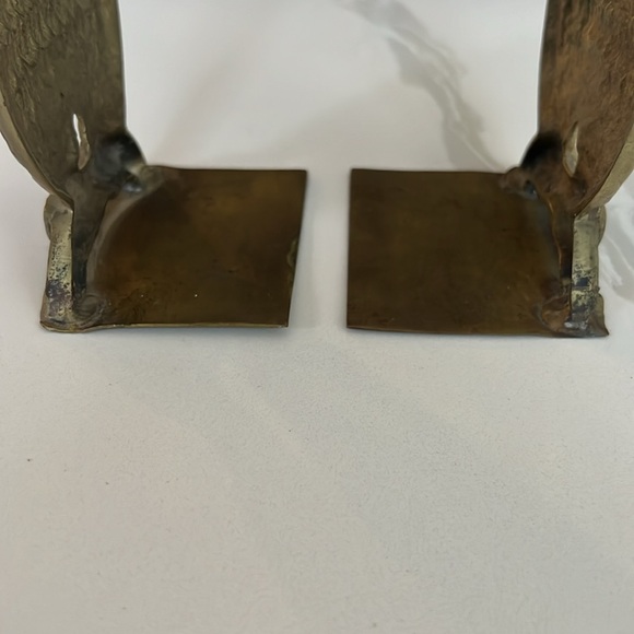 Vintage Pair of Brass Owl Bookends - Picture 5 of 11